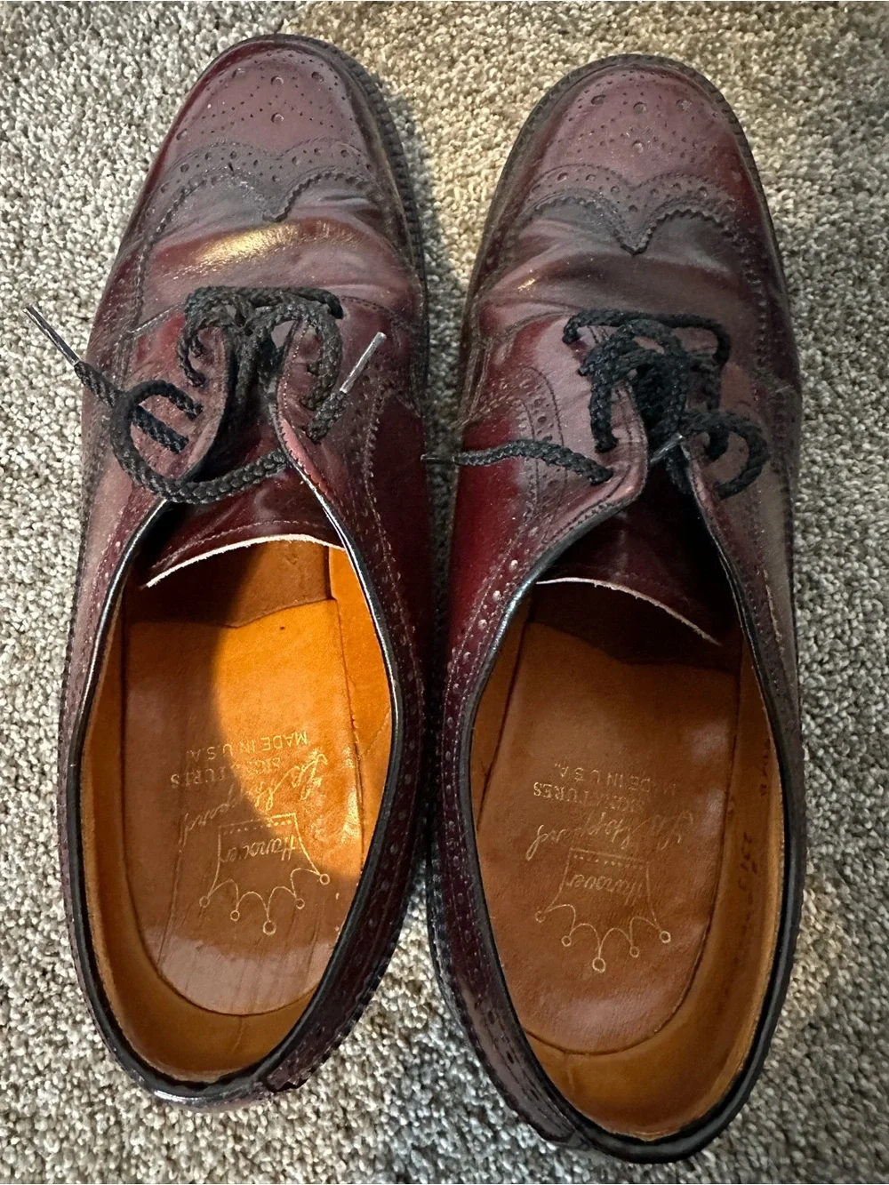 Men's Burgundy brown Wingtip Dress Shoes